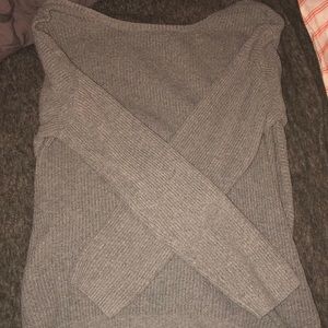 Cross back sweater